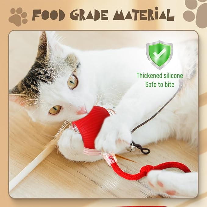 Interactive Cat Toy Balls, Cat Toys for Bored Indoor Adult Cats Peppy Pet Ball for Cats (Green)