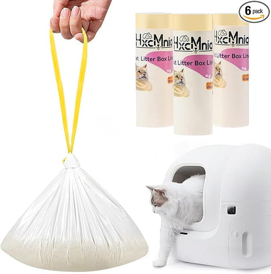 120 Count Self-Cleaning Litter Box Liners for PURA X/MAX - Leakproof & Odor-Control Design, 2x Thicker Material Than Standard Liners, Automatic Cat Litter Box Accessories