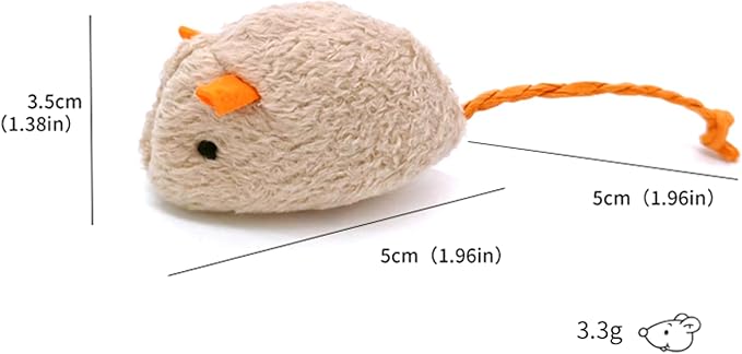 Cat Toys, 4 Pack Plush Catnip-Filled Interactive Cat Toy for Bored Indoor Adult Cat, Realistic Design, Catnip Cat Mouse Toy, 4 Assorted Colors, 4 of Each, Value Pack