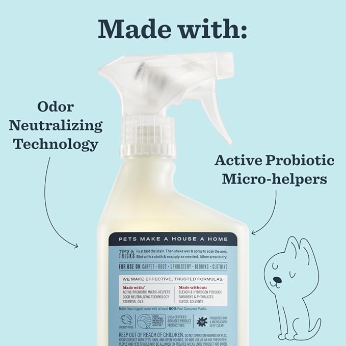 Mrs. MEYER'S CLEAN DAY Pet Stain & Odor Fighter, Coconut Leaf Scent, 16oz