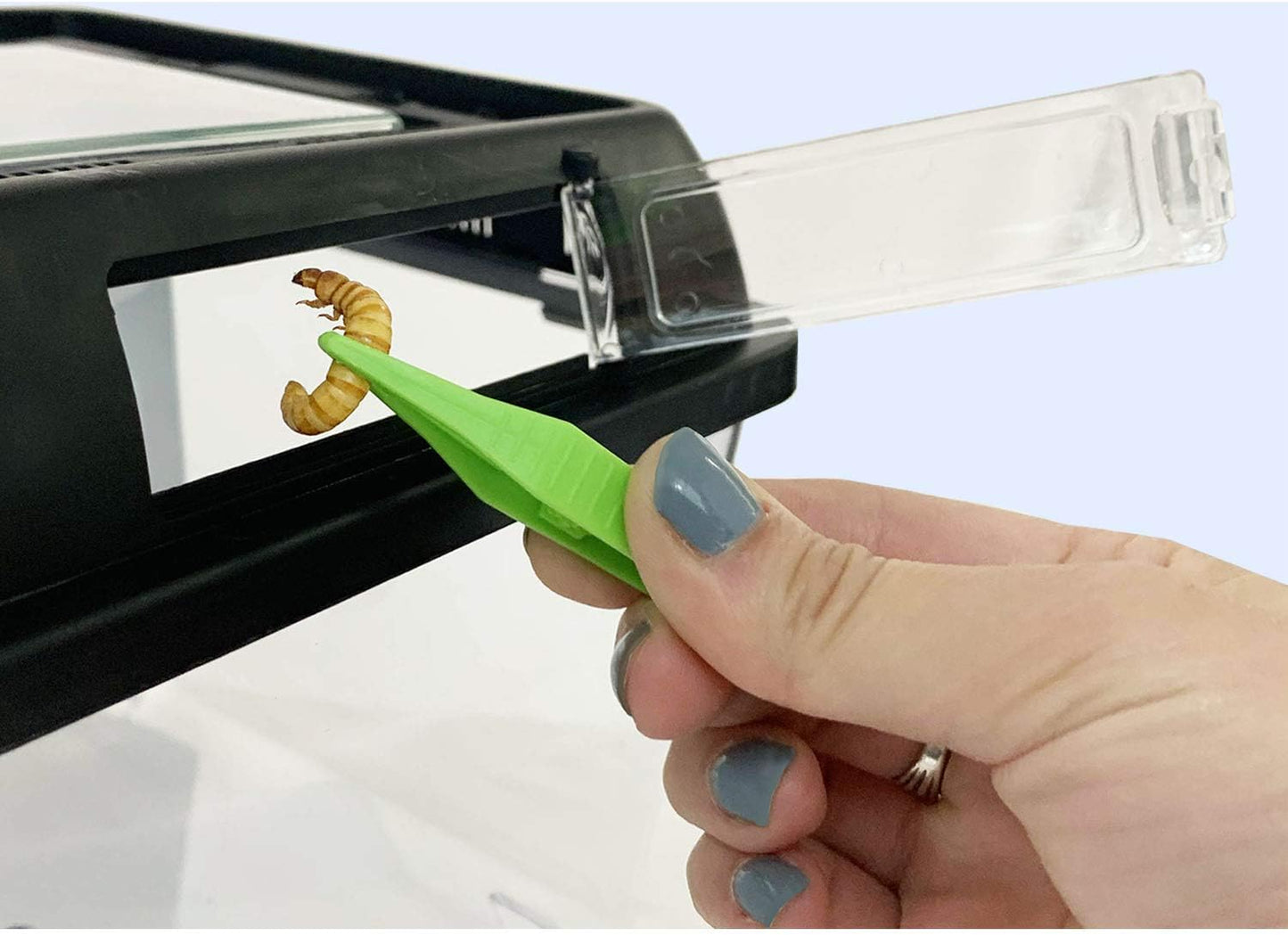 Happy Habitat (Standard) - Ventilated Enclosure & Breeder Box - for Live Feeder Insects, Reptiles, Amphibians & Other Small Pets - Durable Plastic Portable Terrarium