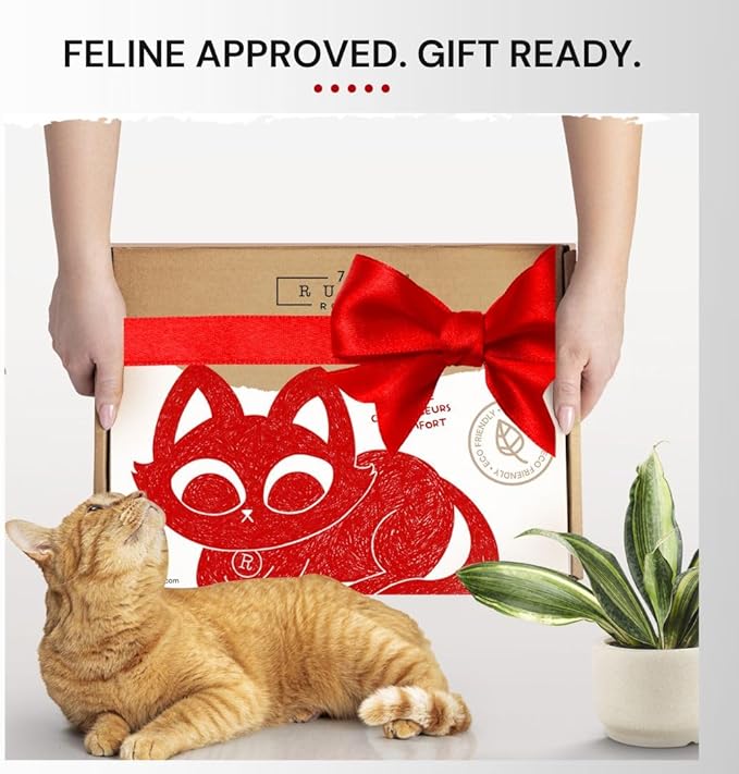 7 Ruby Road Cat Hammock Wall Mounted for Large and Indoor Cats or Kitty, Cute Bed Perch Shelf for Sleeping, Climbing and Lounging, Modern Shelves and Perches, Wooden Mount Cat Wall Furniture & Beds