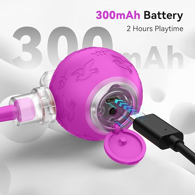 Interactive Cat Toys Ball for Indoor Cats,Automatic Kitten Toys for Bored Indoor Adult Cats,Motion Activated,USB Rechargeable(Purple)