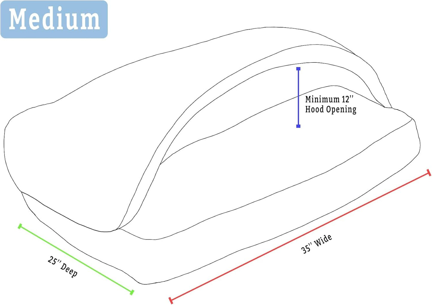Snoozer Rectangle Cozy Cave Dog Bed - Indoor Dog Bed with Cover Cave, Covered Calming Burrow for Small & Medium Sized Pets with Blanket Attached, Enclosed, Washable - Medium, Heather Gray