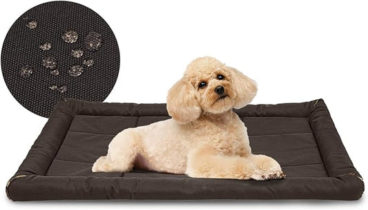 Miguel Oxford 900D Outdoor Waterproof Dog Bed for Metal Dog Crates Water-Resistant All Weather Pet Mat Durable Easy Wipe Clean Travel Indoor Outdoor Puppy Cat Crate Bed 30inch, Brown