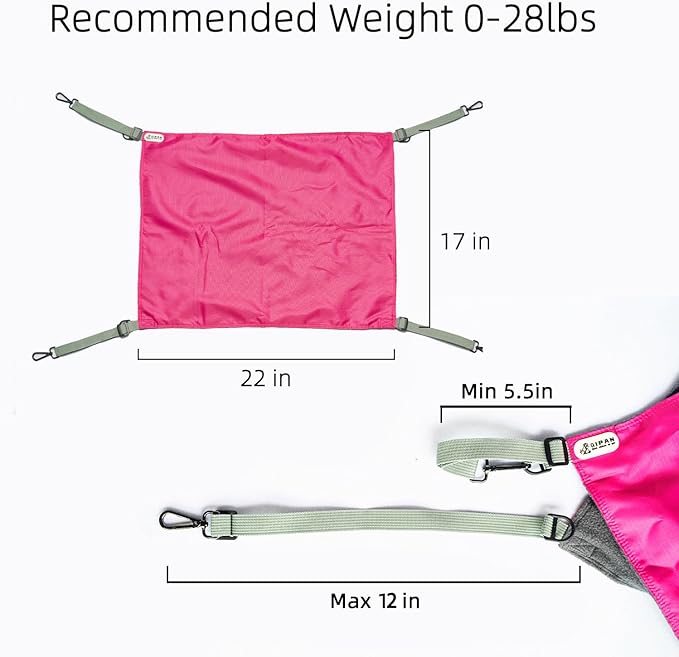 Cat Hammock - Washable Soft Outdoor Mat, Waterproof Cooling Pad for Cats & Small Animals (Large, Red)