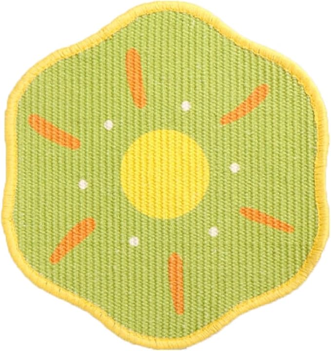 Sisal Cat Scratching Mat – Anti Scratch Furniture Protector for Walls, Couches, Cabinets, Doors & Carpet, 15.7x15.7 Inch, Shedding-Resistant Cat Scratcher with Hook and Loop Fastener (Light Green)