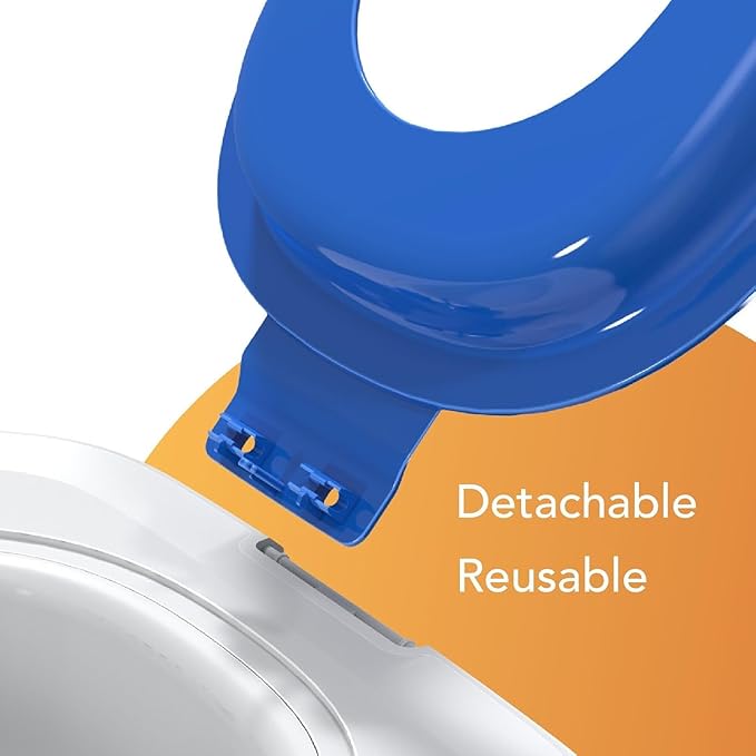Universal Reusable Cat Toilet Trainer Kit - Detachable Design for Easy Cleaning | Home Pet Care Potty Training System with Litter Box Compatibility (Blue)