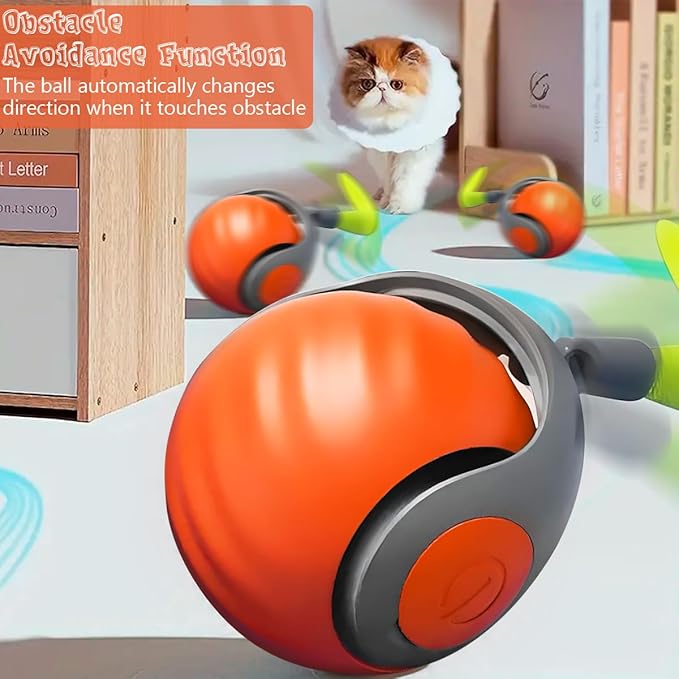 Tail 2.0 Cat Toy,Smart Interactive Cats Toy Balls,Automatic Moving Balls for Cat Dog Touch Motion Rolling Toy Ball,Self Rolling Smart Cats Toy Ball Interactive