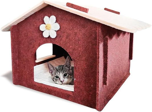 Lukamoo® Cute Cat House (Vanilla Mocha, Large)