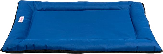 DBD3004D-L Archie 39" x 23" Traditional Oxford Waterproof Indoor/Outdoor Hand-Washable Memory Foam Camping Pet Bed, Cobalt