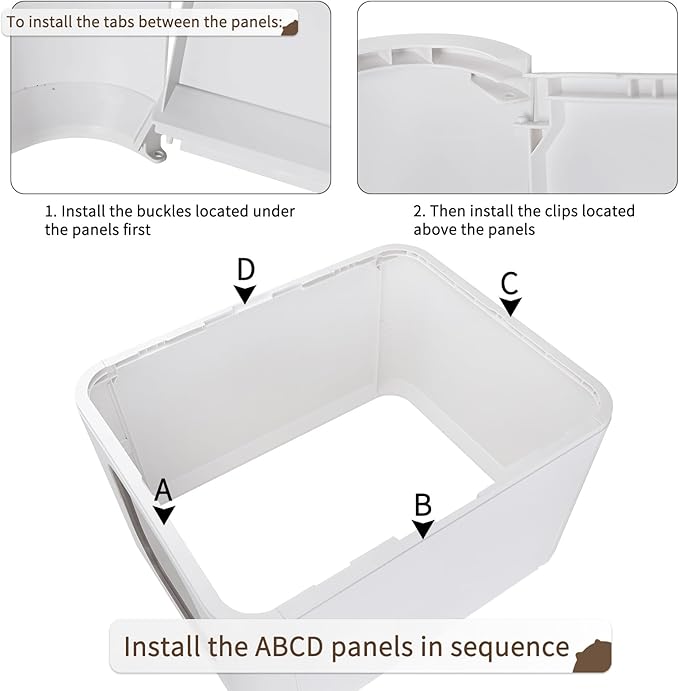 RIZZARI Stainless Steel Cat Box: Enclosed Design with High Walls - Pink - Large Litter Pan for Odor Control Indoors