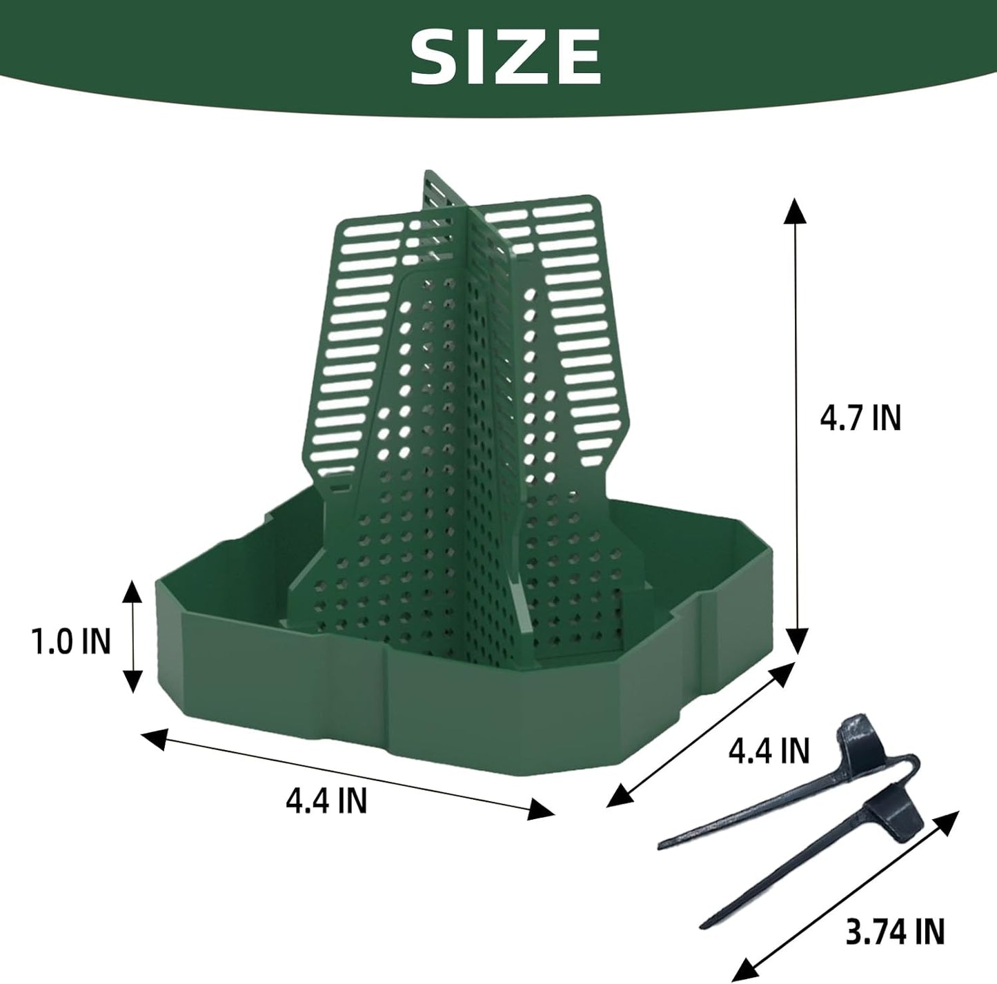 Chameleon Feeder+Bearded Dragon Feeder for Mounted Insect with Rope and Tweezers, Tank and Aquarium Accessories for Lizard, Bearded Dragon, Gecko, Frog（Medium）