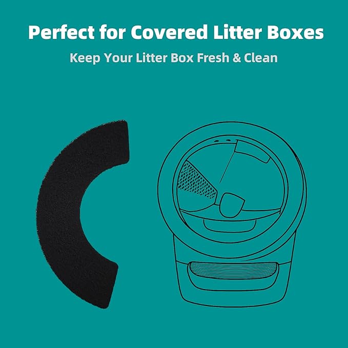 [10-Pack] Compatible with Model L4, Replacement Activated Charcoal Filters for Litter Box Carbon Premium Filter, Absorb Unpleasant Odors Control Damp from Pets and Keep Home Fresh