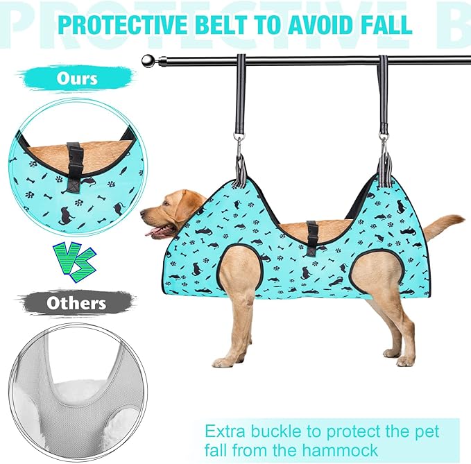 Dog Grooming Hammock - Pet Harness for Grooming, Dog Sling for Nail Clipping, Dog Hanging Holder for Cutting Nails