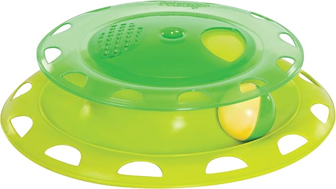 Catstages Catnip Chaser Track – Interactive Cat Toy with Catnip for Batting, Swatting, and Mental Stimulation, Green