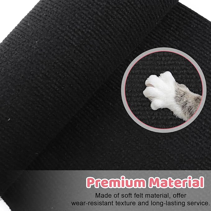 Cat Scratching Mat Self-Adhesive, 78.7"x15.8" Trimmable Cat Scratch Furniture Protector, Durable Cat Scratch Pad for Couches, Cat Trees, Walls, Easy to Install for Cat Owners