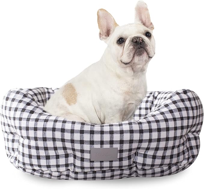 Fringe Studio Painted Gingham Medium Round Cuddler (215009),Multicolored