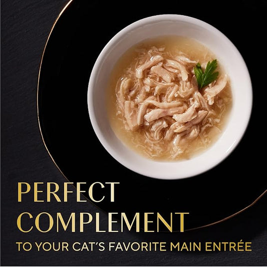 Sheba Selections Filets in Broth Adult Wet Cat Meal Complement Chicken Recipe, 1.3 oz. Cups, 12 Count