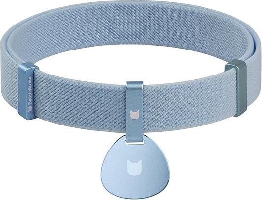 Safety Cat Collar and ID Tag Set - Elastic Quick Release Non Breakaway Personalized Anodized Aluminum Engraved Pet Name Tag, Lightweight for Kitten Small Large Cats