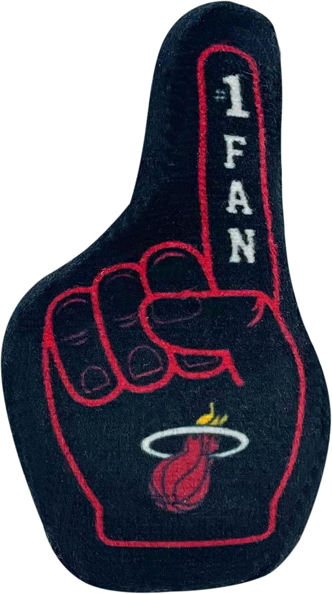 Best Plush CAT Toy - NBA Miami Heat Complete Set of 3 Piece Cat Toys Filled with Fresh Catnip. Includes: 1 Jersey Cat Toy, 1 Basketball Cat Toy with Feathers & 1#1 Fan Cat Toy. Beautiful Team Logos