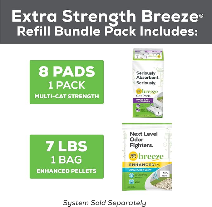 Purina Tidy Cats Breeze Cat Litter Extra Strength Refill Bundle