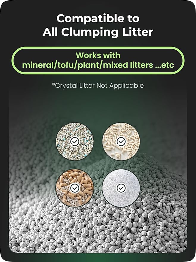 TYPro Self Cleaning Cat Litter Box Automatic Hands-Free Smart Robot self Cleaning Cat Litter Box for Multiple Cats with APP Control Safe with Litter Mat Waste Bags and Deodorizer