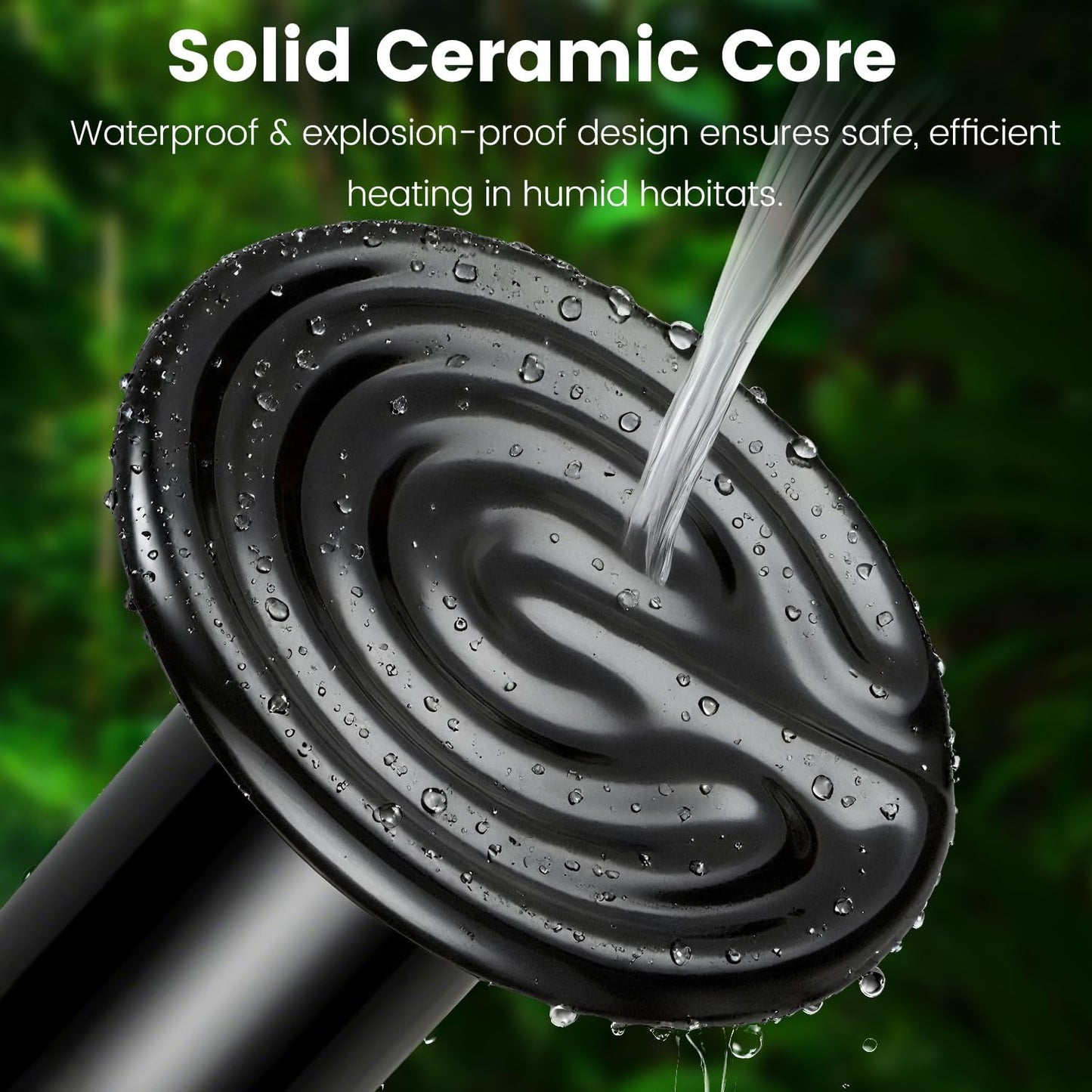 Dual Reptile Light Fixture with 100W Daytime Heat Bulb & 100W Nighttime Ceramic Heat Emitter, 2 Independent Switches, Reptile Heat Lamp Combo Pack - No UVB