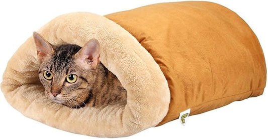Pet Magasin Self Warming Cat Cave Bed with 4-Way Cat Hideaways