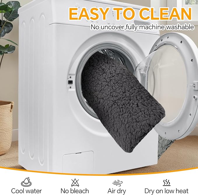 Self Warming Cat Bed Self Heating Cat & Dog Pad - Waterproof Heated Thermal Mat, Non-Slip, Washable for Senior Pets, Kittens, Dogs, Indoor/Outdoor Use, Non-Electric(Dark Grey, 24" X 18")