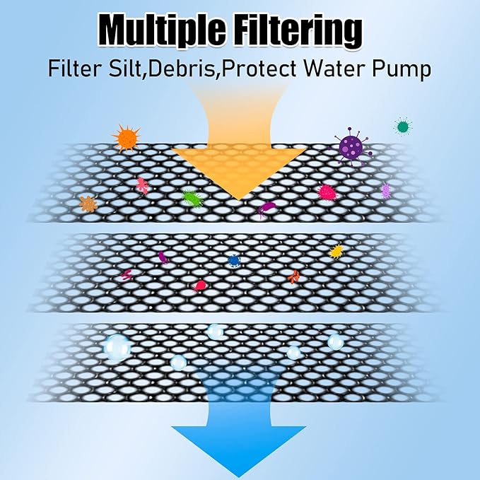 Enhon 16 Pieces Pet Fountain Foam Filters Round Sponge Black Filter Foam Cat Fountain Replacement Filter for 2.5 L/ 84 oz Stainless Steel Cat Pet Drinking Water Stay Healthy Clean