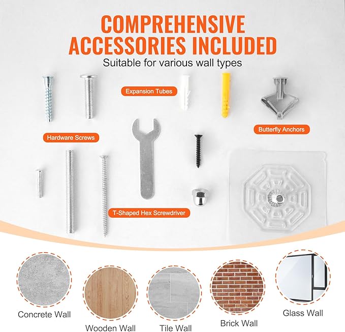 VEVOR Wall Mounted Cat Shelves, Wall Shelves and Perches with Jumping Boards, Nest, Barrier Board & Cat Tree, Cat Floating Furniture up to 40 lbs for Sleeping, Playing, Climbing, Set of 5