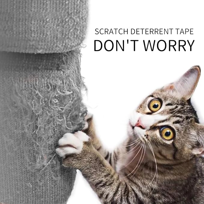 MILIFUN Cat Scratch Tape, Cat Tape for Furniture, Double Sided Tape for Cats, Scratch for Furniture (10Pack XL 14”L 11”W)