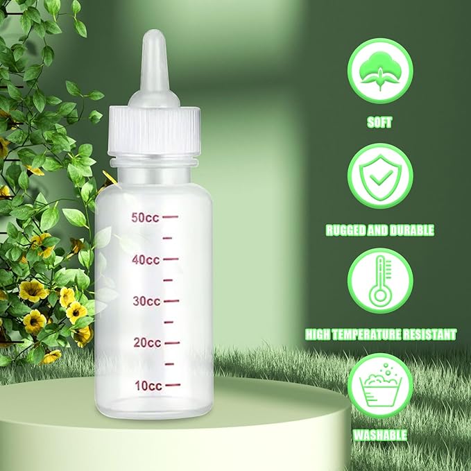 Pet Feeding Bottle Set, Feeding Silicone Nipple with Bottle and Syringes, Reusable Pet Nursing Kits Feeding Tools for Rabbits, Small Animals (17pcs Pet Nursing Kit with Bottles)