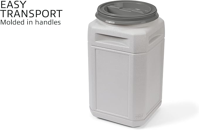 Mighty Tuff Airtight Dog Food Storage Container – 13 Gal, up to 54 lb Capacity – Cat and Dog Food Container with Twist Lid & Handles – BPA-Free, Made in USA