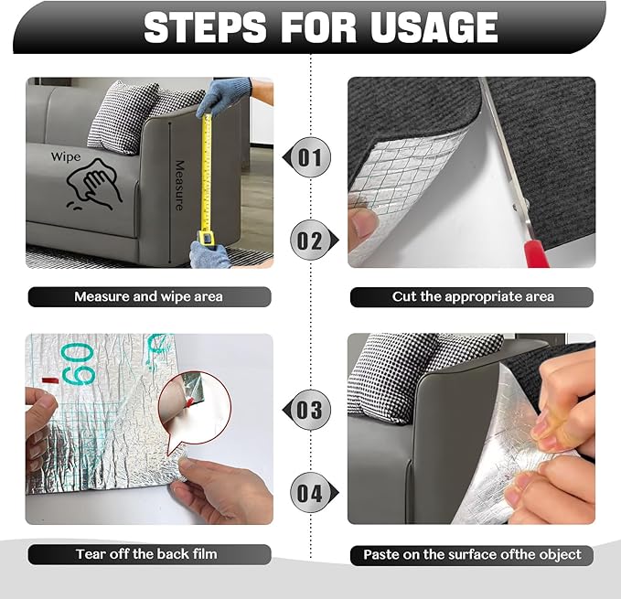 Couch Wall Corner Protector for Indoor Cats, Anti Scratch Furniture Protector from Cats Scratching, Trimmable Climbing Cat Scratcher Pad Mat for Cat Board/Door/Carpet(Black, 78.7x15.8In)