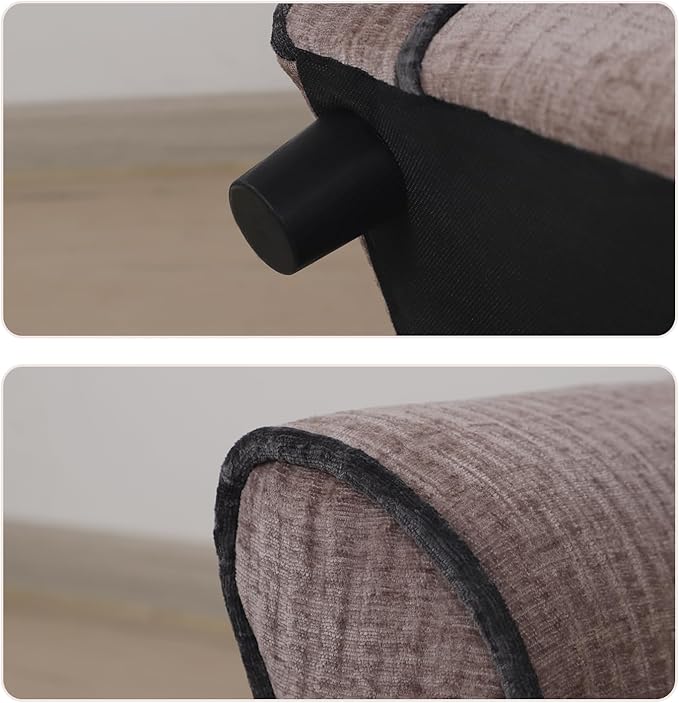 Pet Sofa/Dog Bed with Luxury Striped Fleece Pet Bed Animal Sleeping Bed， Small Dog and Cat Couch Bed (Light Brown)