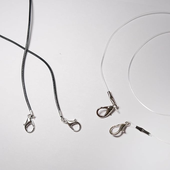 Replacement Strings for Cat Wand Toy - 3 Pieces - Nylon Wire and 2 Durable Paracord Strings - Kitten Wand Toy Refill Wires with Lobster Clasps for All Lures, Cat Stick