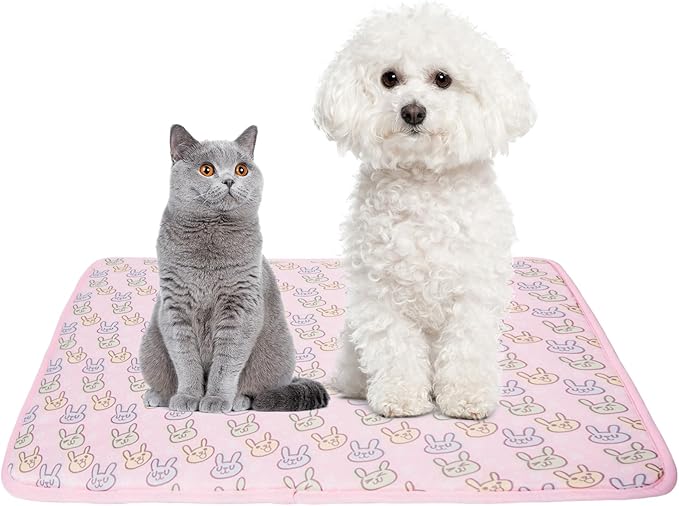 NACOCO Pet Cooling Mat Cat Dog Cushion Pad Summer Cool Down Comfortable Soft for Pets and Adults (L, Pink)