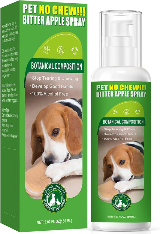 vyaji 5.07 Oz Bitter Apple Spray for Dogs to Stop Chewing - Natural Ingredients No Chew Spray for Dogs - Bitter Sprays for Dog - Alcohol-Free & Cruelty-Free - Safeguard Beloved Furniture, Green