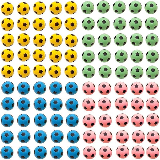 Foam Soccer Balls Cat Toys 100 Pack - Soft Cat Sponge Balls Toys for Indoor Cats, 1.65", Present Box.