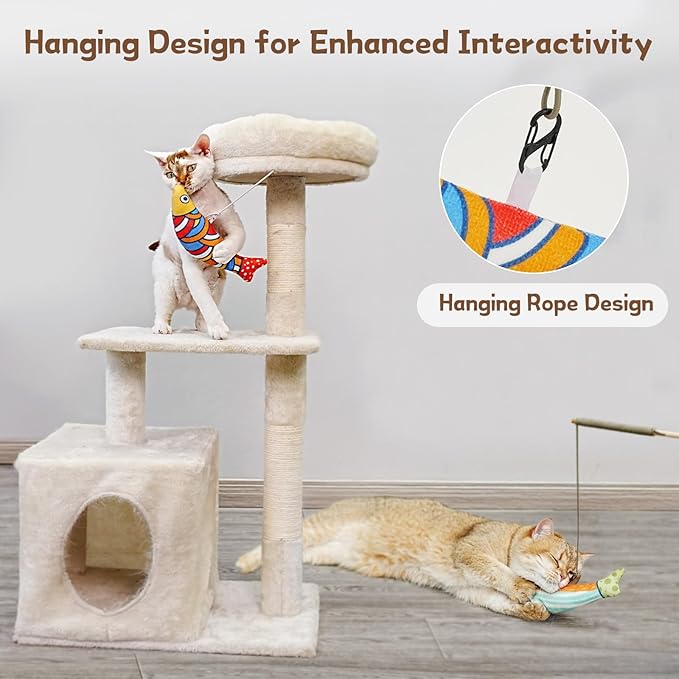 Cat Fish Catnip Toys for Cats, Pet Chew Toy for Bored Indoor Adult Cats, Crinkle Cat Kicker Toy for Indoor Kittens