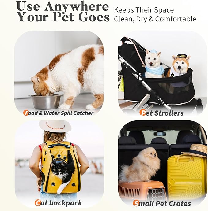 60 Count Cat Litter Pads for Tidy Cats Breeze System 16.9" X 11.4", Cat Pad Refills for Litter Box, Thickened Super Absorbent Pee Pad, Odor Control & Leak-Proof, Unscented