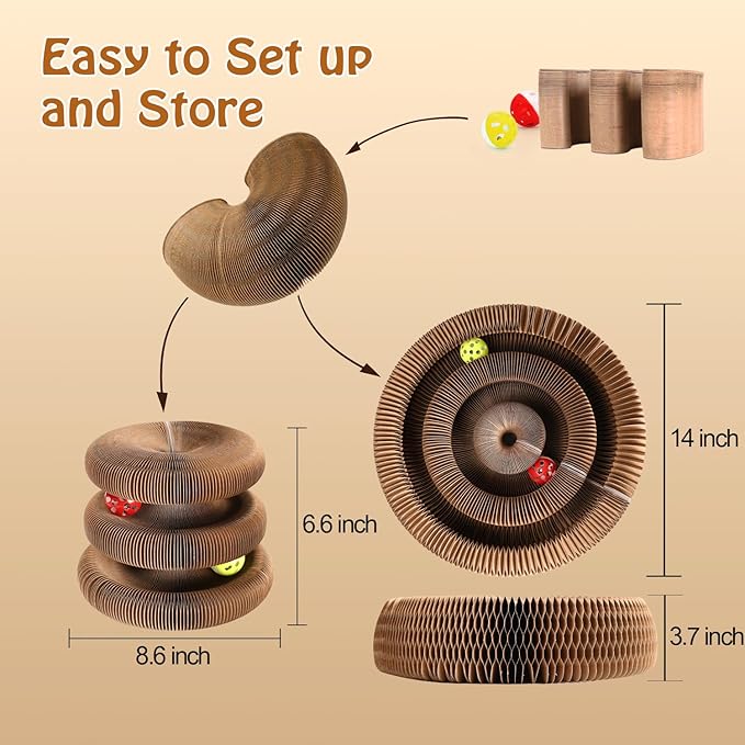 Double-Layer Cat Track Ball Toy, Cat Ball Adventure The Ultimate Interactive Mental Physical Exercise for Indoor Cats Toy