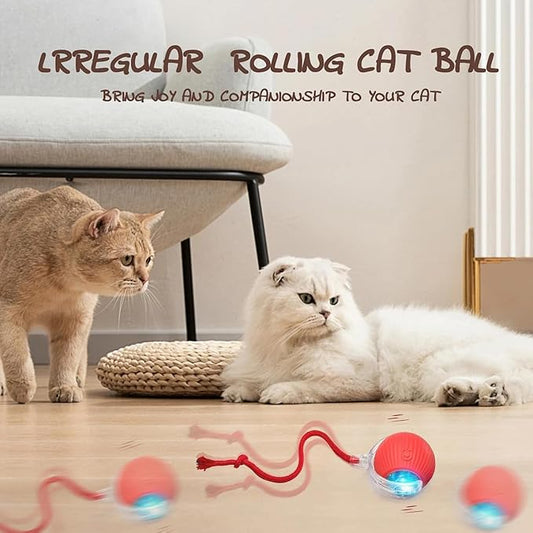 Interactive Rolling Cat Toy Ball, Chewie 360° Smart Automatic