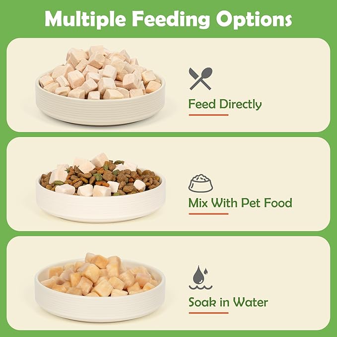 MON2SUN Freeze Dried Chicken Cat and Dog Treats, Single Ingredient Natural and Healthy Dog Snacks, High Protein Training Treats & Food Topper, 3.5oz