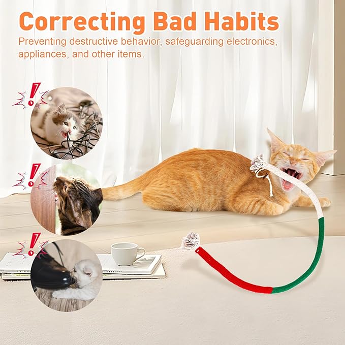 6 PCS Cat Toys Chew Ropes, 27.56 Inches Cat Chew Rope Toy for Teeth Cleaning, Safe Catnip Toys for Cats Rope Chew Toy (6 Bags of Catnip Included)