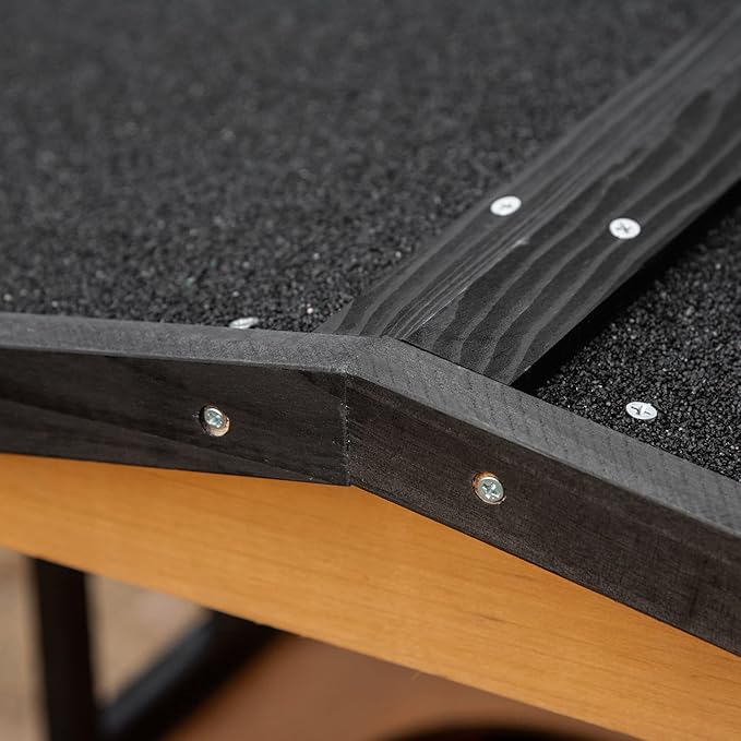 PawHut Wooden Outdoor Cat House, Feral Cat Shelter Kitten Condo with Asphalt Roof, Escape Doors, Condo, Jumping Platform, Yellow