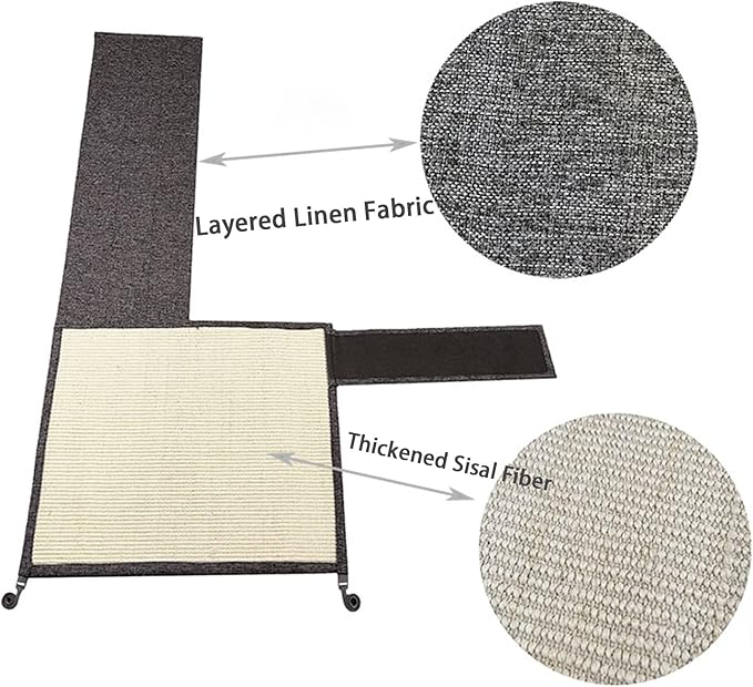 Cat Scratcher Couch- Natural Sisal Furniture Protection from Cats - Corner cat Scratcher Couch for Chair,Sofa - Easy Installation