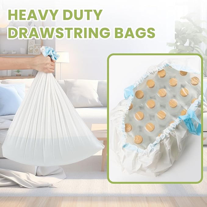 45 Count Cat Litter Box Liners 100% OK Compost Home Certified, 38" x 18" Litter Box Liners for Automatic Litter Robot 4/3,Heavy-Duty, Extra Thick,Jumbo Size